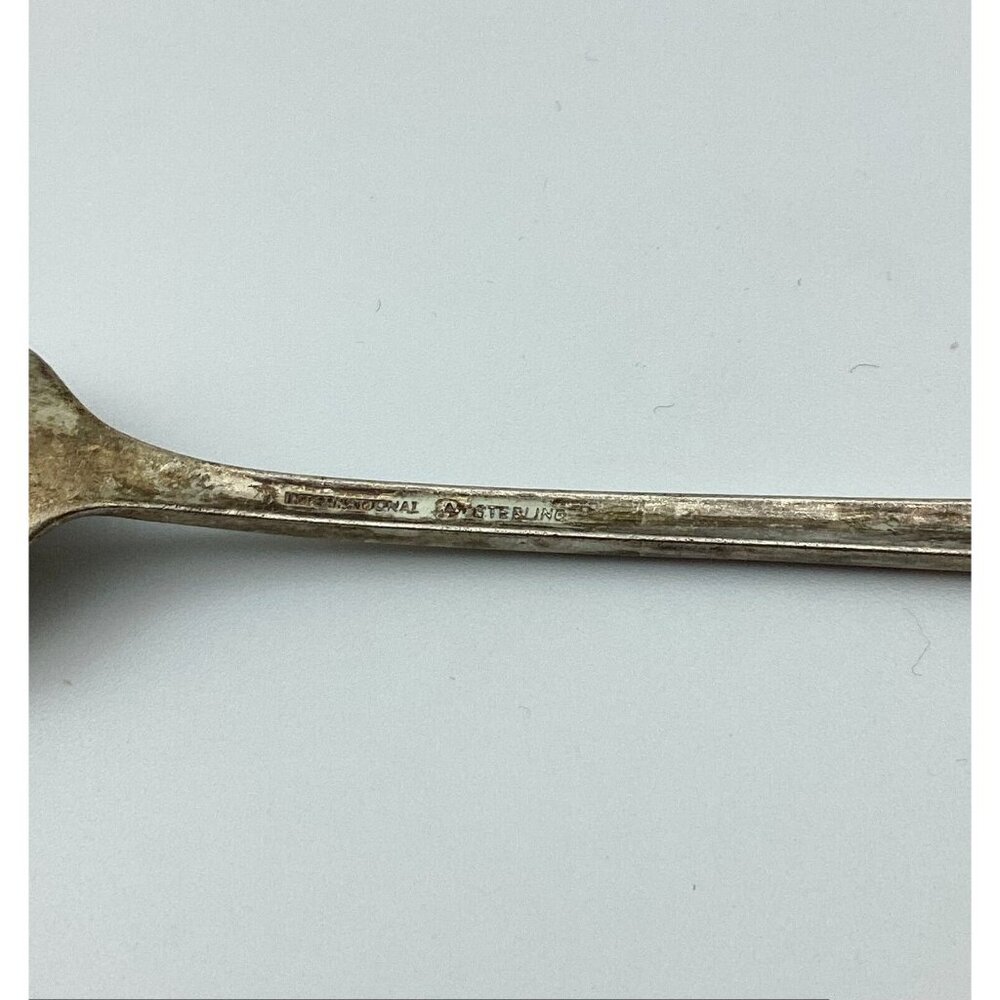 Mid Century International Sterling Silver Blossom Time Tea/Infant Spoon ENGRAVED - Picture 7 of 7